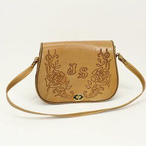 Vintage Tooled Leather J S Purse